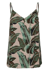 PCNADINE - Top med print af blade