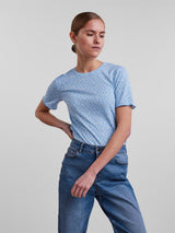 PCVOLIPE top - Vista blue/flower