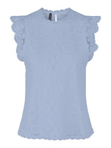 PCOLLINE LACE TOP - Kentucky Blue