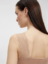 PCBARBERA LACE TOP NOOS BC - Warm Taube
