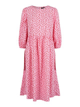 PCFARRY 3/4 MIDI DRESS Prism Pink/Red Strawberry