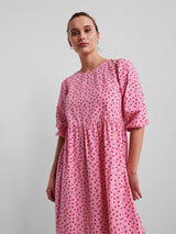 PCFARRY 3/4 MIDI DRESS Prism Pink/Red Strawberry
