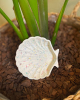 Musling form - Terrazzo hvid base