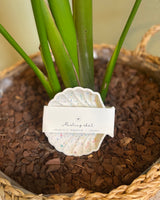 Musling form - Terrazzo hvid base
