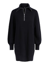 YASDALMA LS ZIP KNIT DRESS S. NOOS - Black