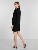 YASDALMA LS ZIP KNIT DRESS S. NOOS - Black