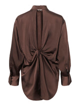 YASVIMA LS SHIRT - Seal Brown