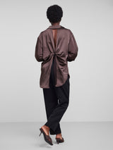 YASVIMA LS SHIRT - Seal Brown