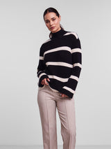 YASASTA LS KNIT PULLOVER - Black