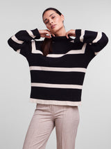 YASASTA LS KNIT PULLOVER - Black