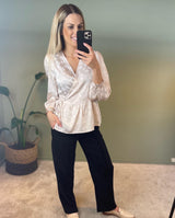 Continue Bea Dot Wrap Blouse