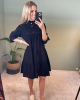 CONTINUE - ISABELLA DRESS Black