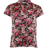 Milla top - black flowerprint