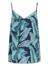 PCNADINE - Top med print af blade