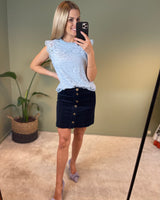 PCOLLINE LACE TOP - Kentucky Blue