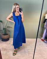 pcshella midi dress - mazarine blue