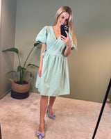 carola wrap dress - green