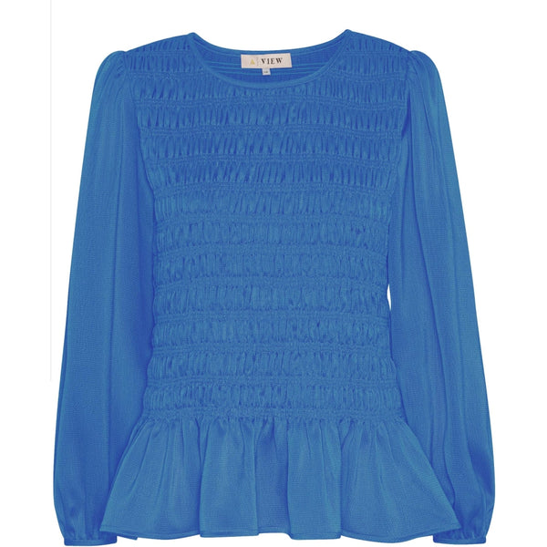 A-View Peony smock top - Blue