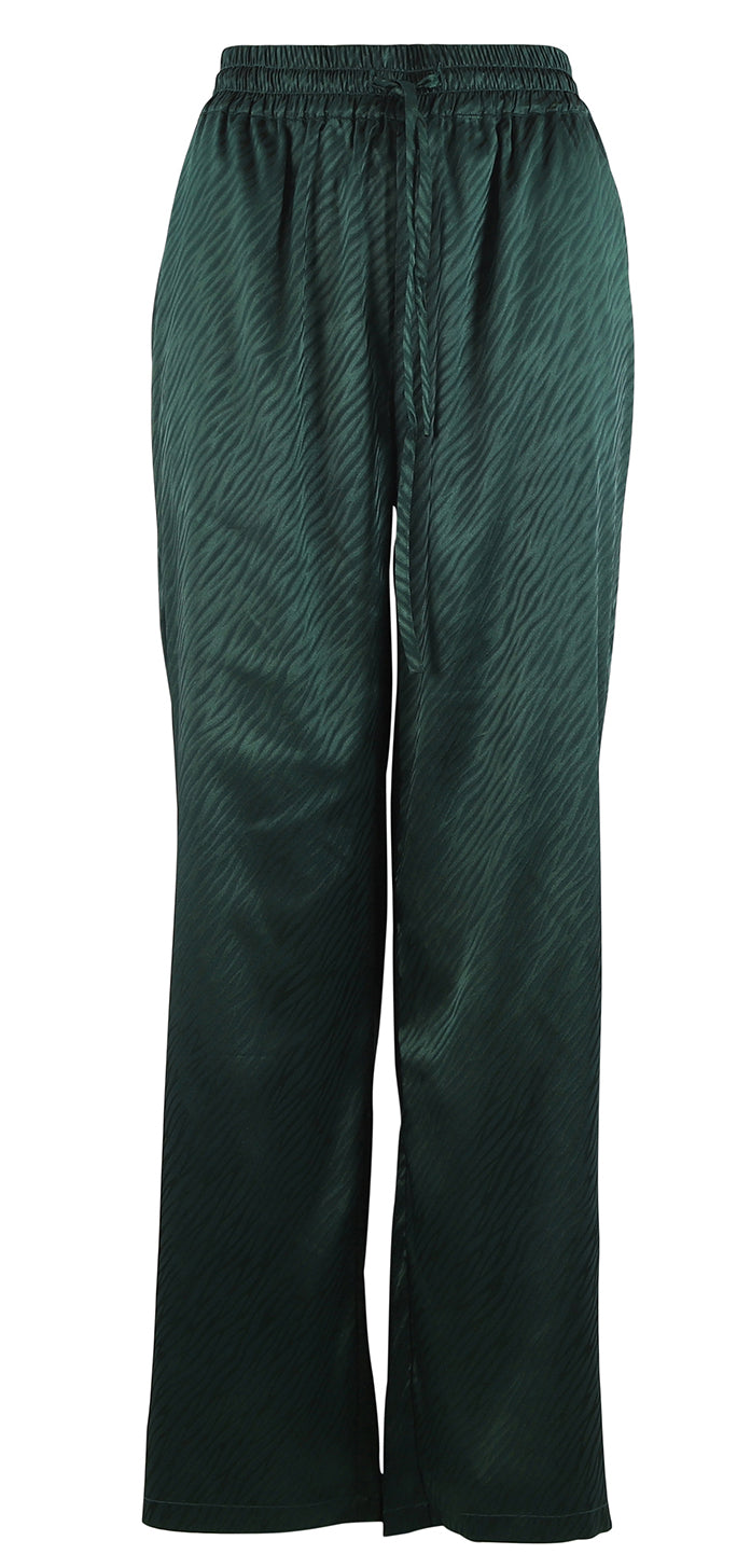 Continue - Lea Zebra pants Bottlegreen