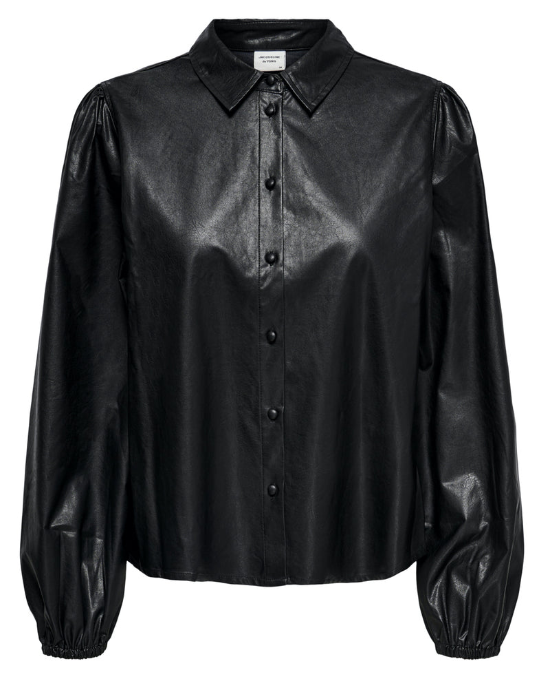 JDYLONDON - Faux leather shirt (Sort)