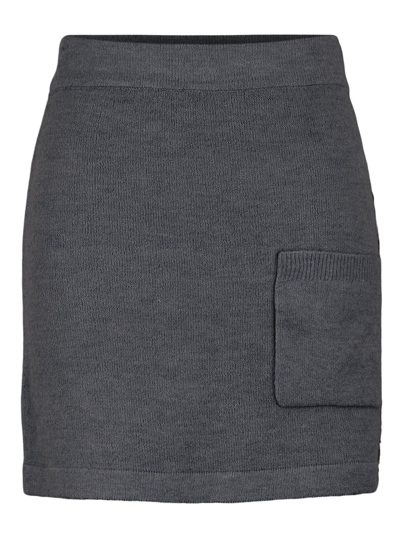 PCEAMY - Mini knit skirt - Dark Grey Melange