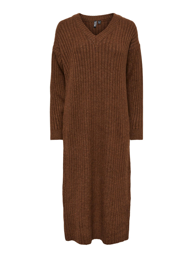 PCSILLA MIDI V-NECK DRESS