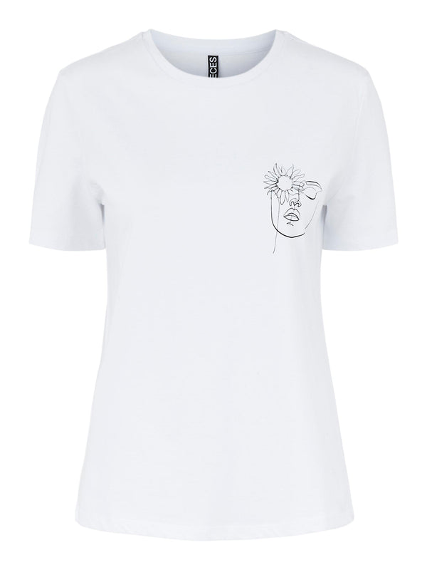 PCHAMUT T-shirt Bright White small print