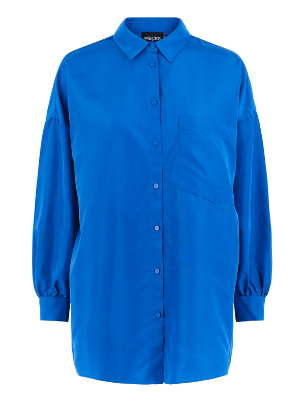 PCCHRILINA - Oversized skjorte - Mazarine Blue