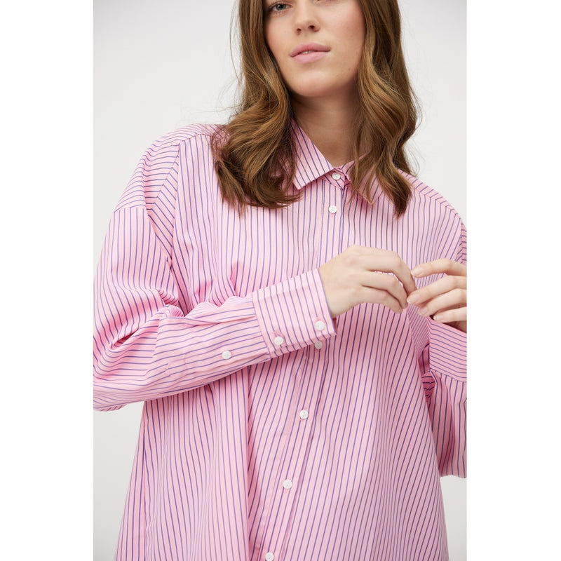 A-View Sonja shirt - Pink/Blue stripe