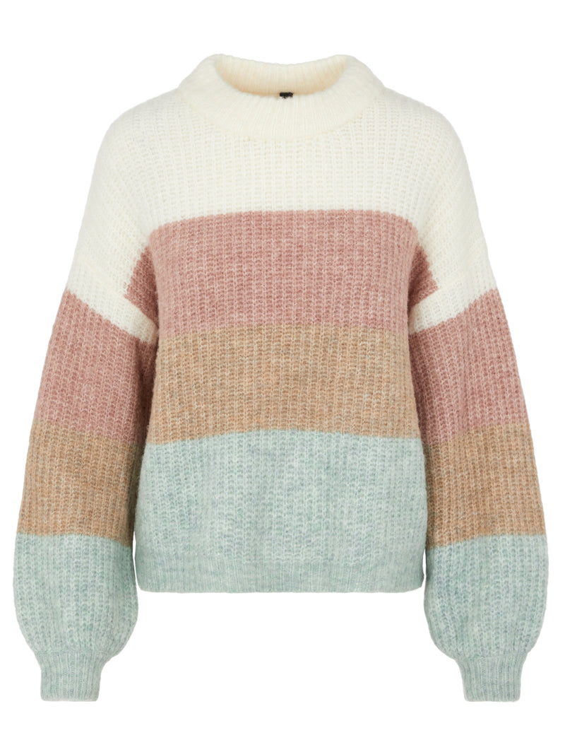 YASMANDA knit Pullover - Sand Dollar/Stripes