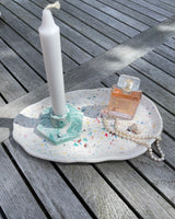 Stort fad - terrazzo hvid base